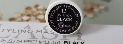Тушь для ресниц черная удлиняющая 3 в 1 разделение и объем Uvinion Lash Styling Mascara black