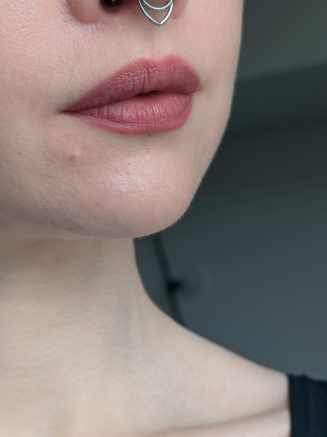 MAC Powder Kiss Kinda Soar-ta, один слой, дневной свет