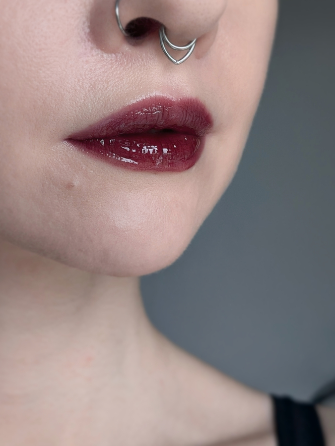 Laka Fruity Glam Tint 123 Unsweet Berry, три слоя, дневной свет