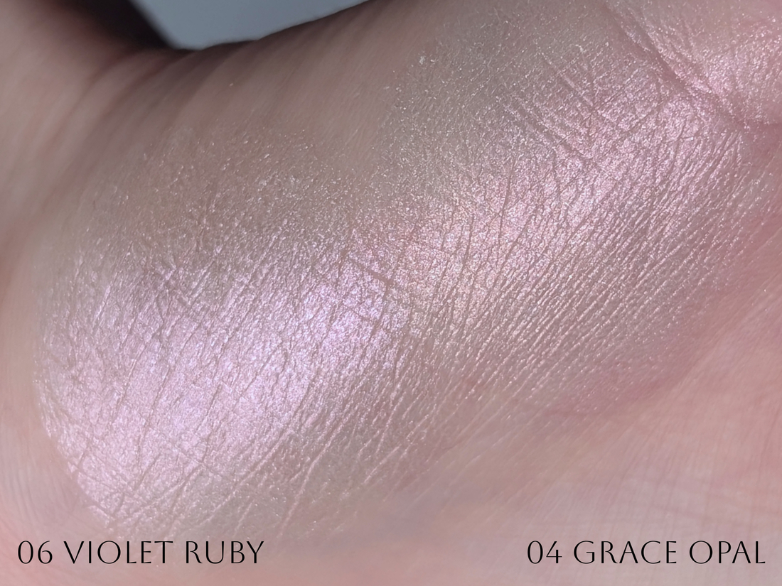 Clio Prism Highlighter 06 Violet Ruby, 04 Grace Opal дневной свет