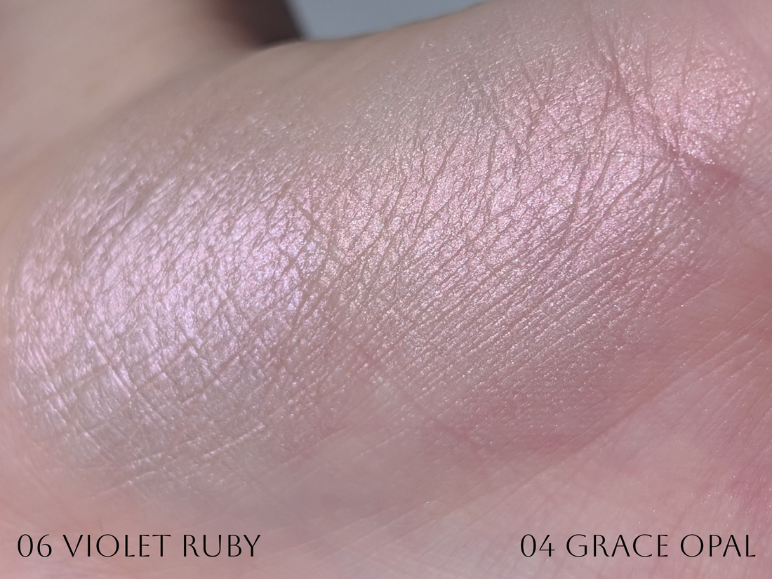 Clio Prism Highlighter 06 Violet Ruby, 04 Grace Opal дневной свет