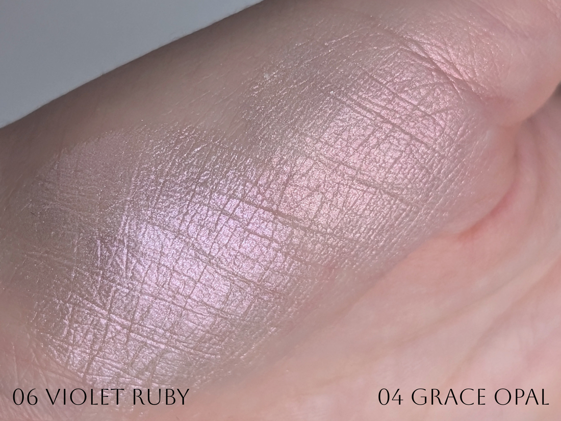 Clio Prism Highlighter 06 Violet Ruby, 04 Grace Opal дневной свет