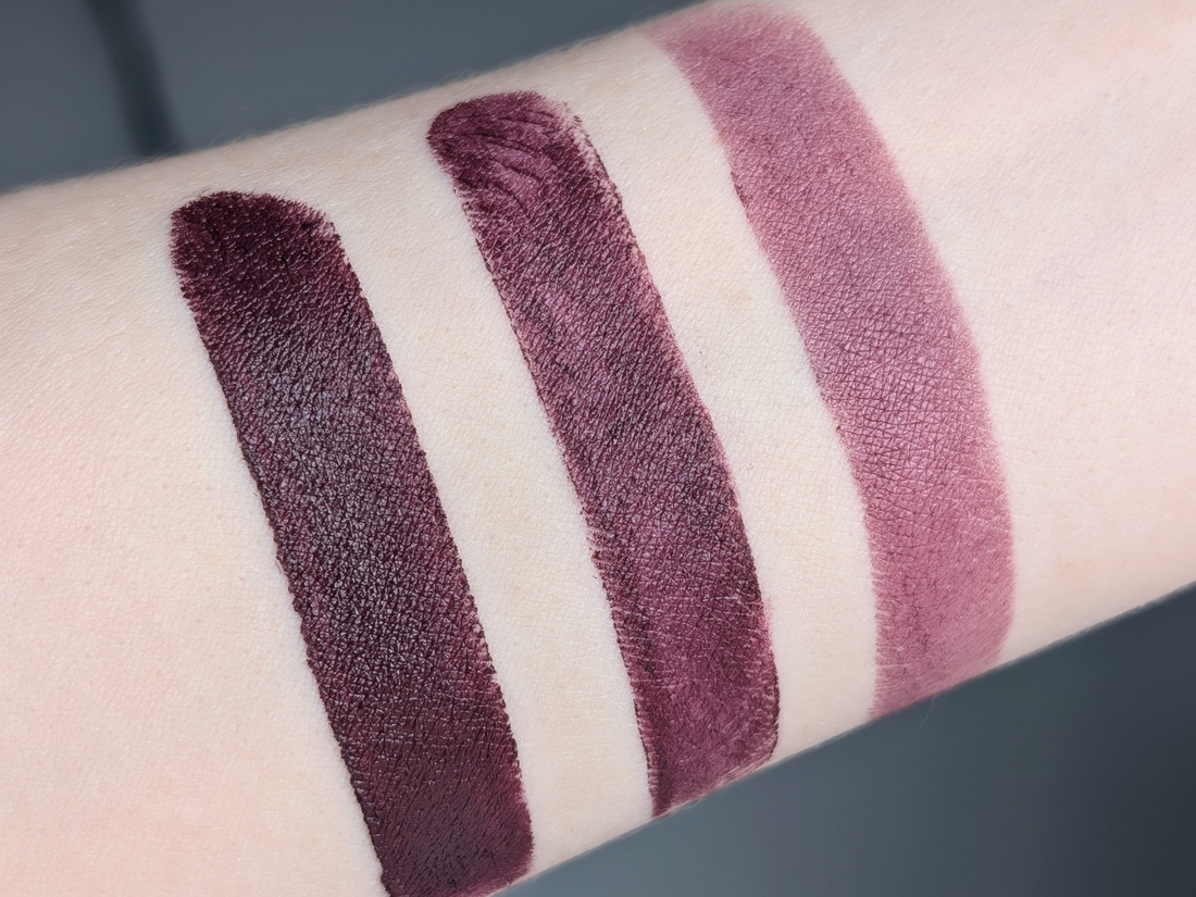 MAC Smoked Purple, несколько слоёв/1 слой/в растушёвке, дневной свет