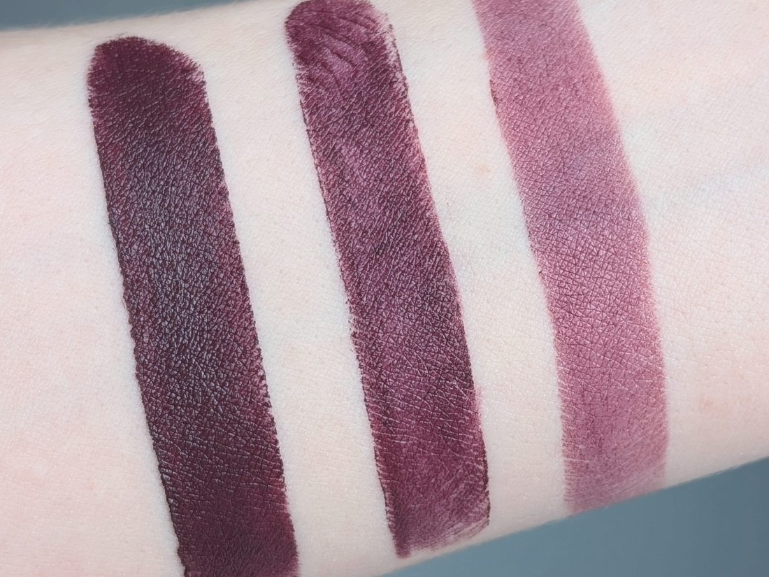 MAC Smoked Purple, несколько слоёв/1 слой/в растушёвке, дневной свет