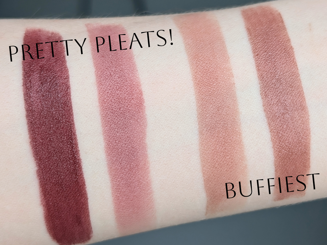 MAC Pretty Pleats! 2 слоя/1 слой, Buffiest 1слой/2 слоя, дневной свет