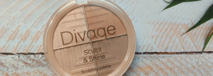 Макияж продуктами Divage. Палетка для контуринга, тени, помада и масло для губ