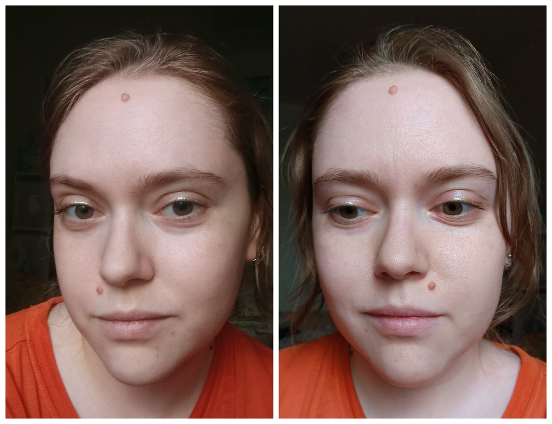 Слева фронтальная камера, справа основная камера