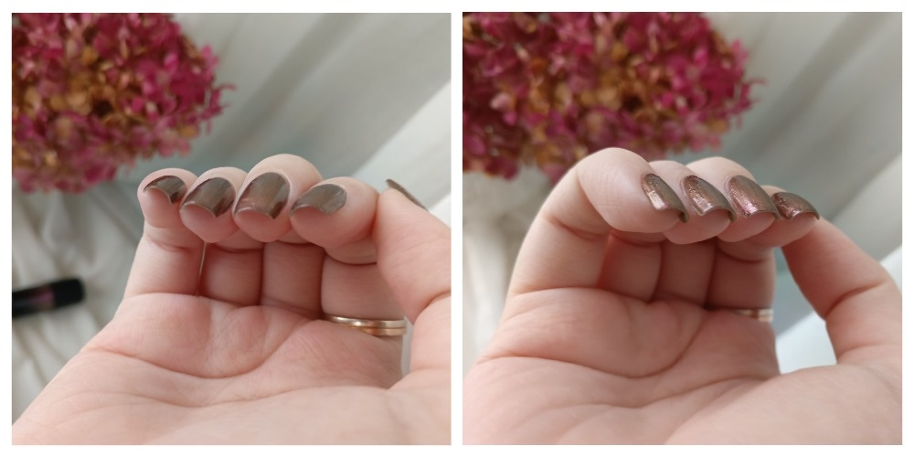 свотчи лака Catrice Mystic Forest Nail Lacquer C02 Falling Leaves