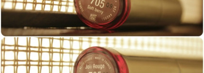 Бархатный нюд на губах с Clarins Joli Rouge Long Wearing Moisturizing Lipstick #705 soft berry