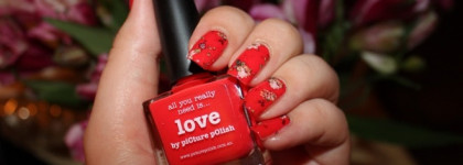 Красно-коралловая любовь от Picture Polish "LOVE"