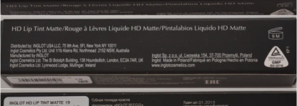 Inglot HD Lip Tint Matte 19