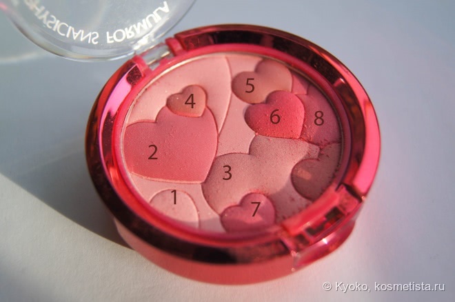 Румяна Physicians Formula inc., Happy Booster™Glow & Mood Boosting Blush в оттенке Rose или и у меня в косметичке есть сердечки