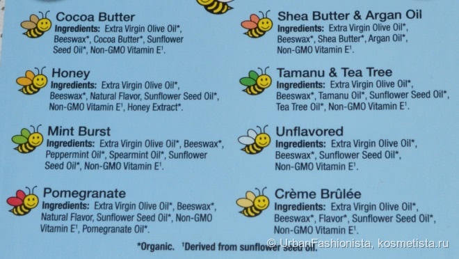 Органические бальзамы для губ Sierra Bees Organic Lip Balm