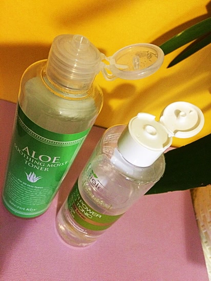 Утро начинается – Secret KEY Aloe Soothing Moist Toner, Bielenda Skin Clinic Professional Super Power Mezo Tonic