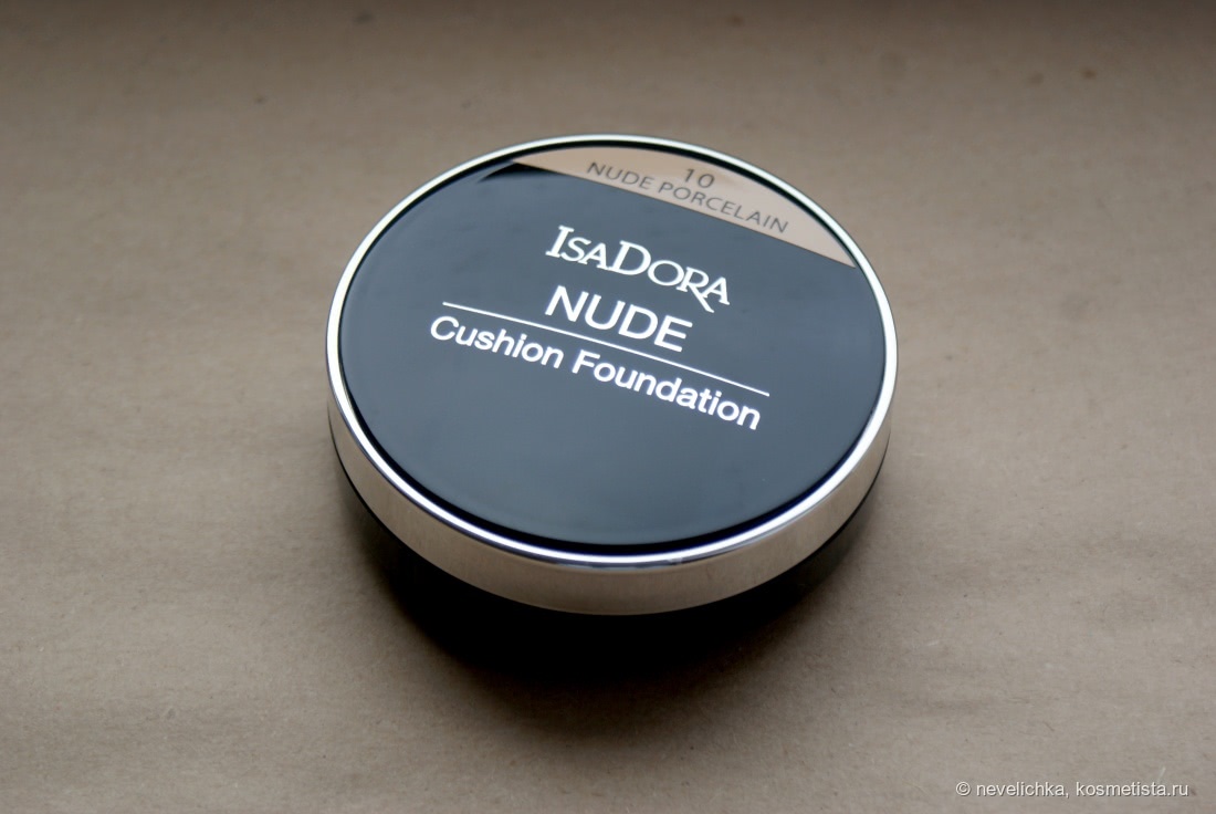 Совсем не фарфоровый IsaDora Nude cushion foundation в оттенке 10 Nude porcelain