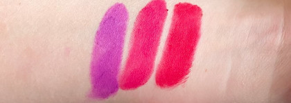 MAC lipsticks: matte, retro matte, satin, lustre and cremesheen