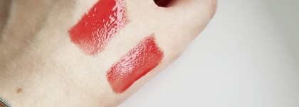 3 прекрасных текстуры красных губ на разные случаи жизни. Жидкая губная помада Dior Addict Fluid Stick, помада L'Oreal Color Riche Collection Exclusive Pure Reds — J Lo,  карандаш для губ Essence