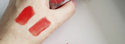 3 прекрасных текстуры красных губ на разные случаи жизни. Жидкая губная помада Dior Addict Fluid Stick, помада L'Oreal Color Riche Collection Exclusive Pure Reds — J Lo,  карандаш для губ Essence