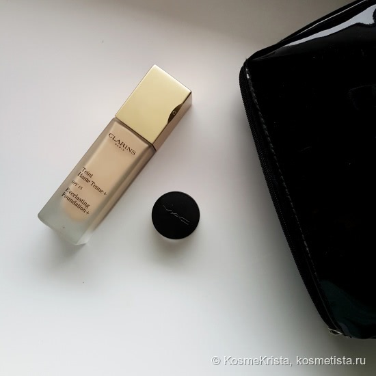 Устойчивый тональный крем Clarins Haute Tenue + SPF 15 в оттенке #107 beige. Продолжать поиск или остановиться?
