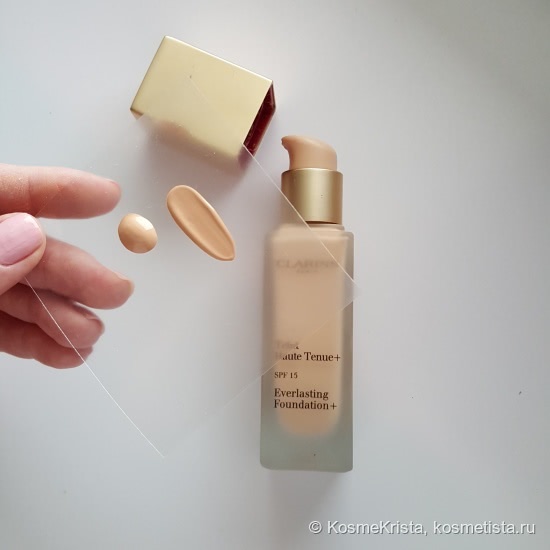 Устойчивый тональный крем Clarins Haute Tenue + SPF 15 в оттенке #107 beige. Продолжать поиск или остановиться?