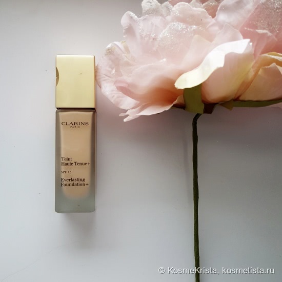 Устойчивый тональный крем Clarins Haute Tenue + SPF 15 в оттенке #107 beige. Продолжать поиск или остановиться?