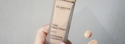 Устойчивый тональный крем Clarins Haute Tenue + SPF 15 в оттенке #107 beige. Продолжать поиск или остановиться?