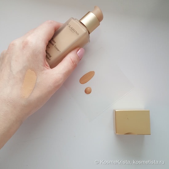 Устойчивый тональный крем Clarins Haute Tenue + SPF 15 в оттенке #107 beige. Продолжать поиск или остановиться?