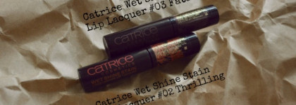 Ягодный конфитюр на туалетном столике: блеск для губ Catrice Wet Shine Stain Long-lasting Lip Lacquer в оттенках Thrilling (02) и Fatal (03)