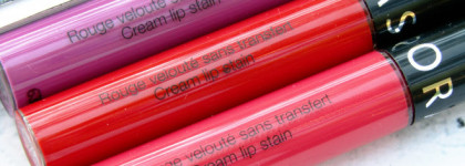 Sephora Cream Lip Stain в оттенках #01 Always Red, #03 Strawberry Kissed и #19 Radiant Orchid