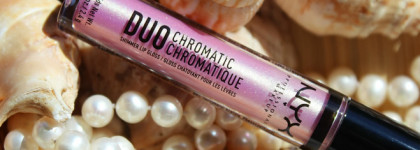 Поцелуй русалки. NYX Duo Chromatic Lip Gloss в оттенке #01 Booming