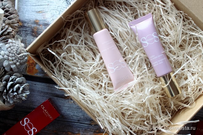 Начало положено! Clarins SOS Primer в оттенках 01 Rose и 05 Lavender. Корректор Clarins Eclat Minute в оттенке 00 Light Beige