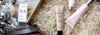 Базы под макияж. Сравнение. Clarins SOS Primer в оттенке 00, Clarins Instant Poreless, Clarins Lisse Minute
