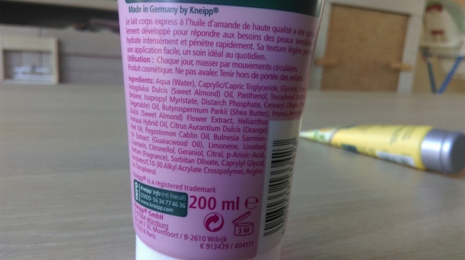 Два хорошиста от Kneipp-молочко для тела и крем для рук