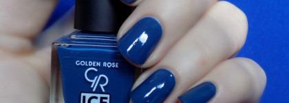 Это синее-синее небо.  Лак для ногтей Golden Rose Ice Chic #72