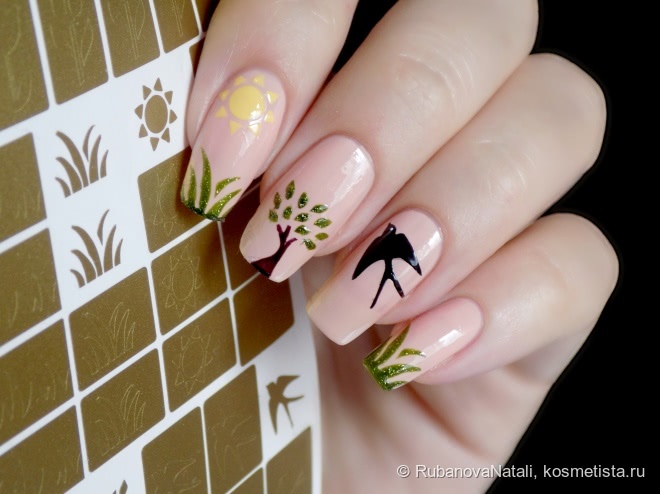 Украшение ногтей при помощи трафаретов Prima Nails