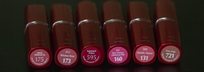 Много помад: Maybelline Hydra Extreme Lipstick 131, 160, 173, 175, 595, 721
