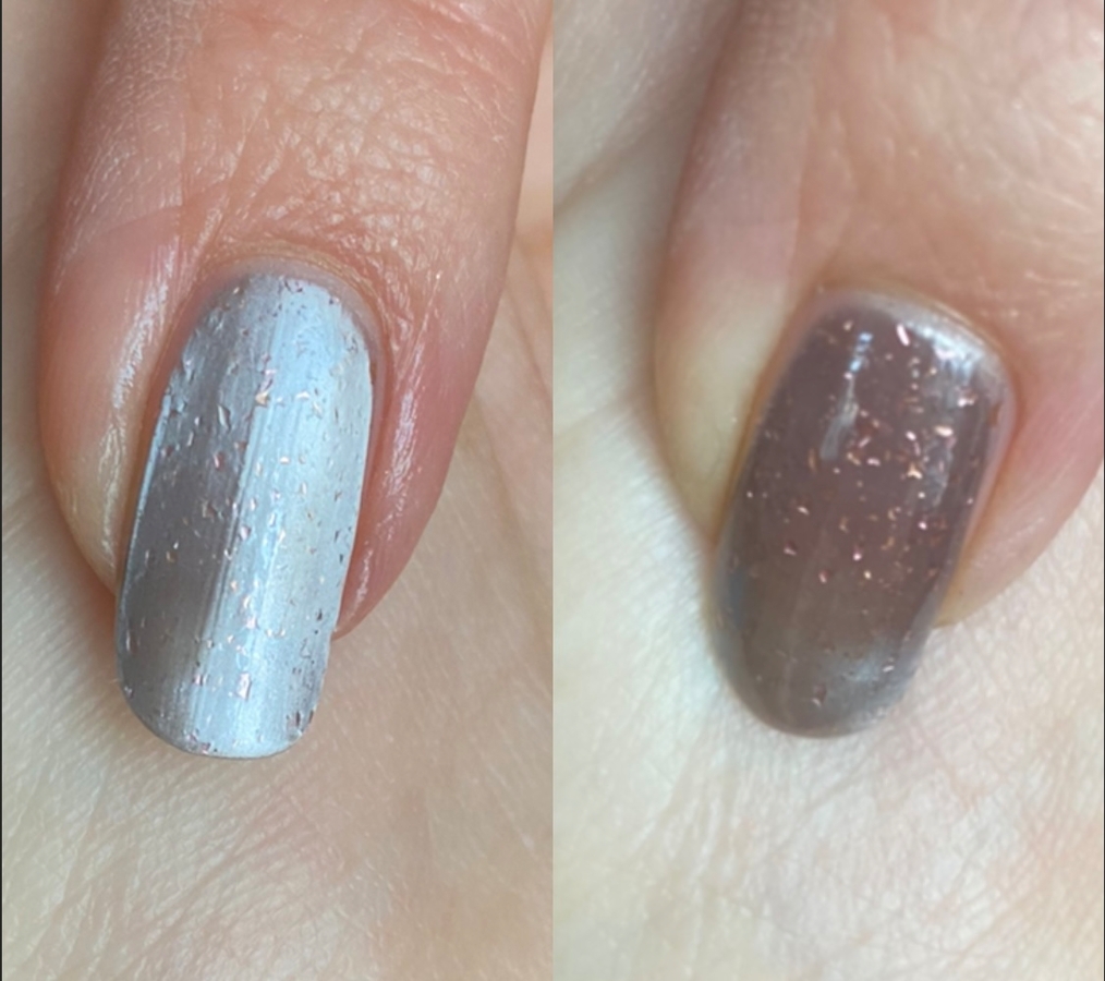 Лечебное покрытие для ногтей с эффектом «кошачий глаз» Silky Cat от Step in Style Color. Два слоя с эффектом кошачьего глаза