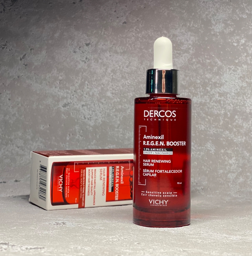 Сыворотка для укрепления и роста волос Vichy Dercos Aminexil Regen Booster Hair Renewing Serum