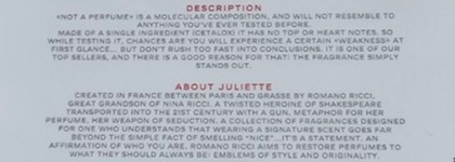 Аромат без нот, хамелеон или идеальная «подложка»: Not A Perfume от Juliette Has A Gun