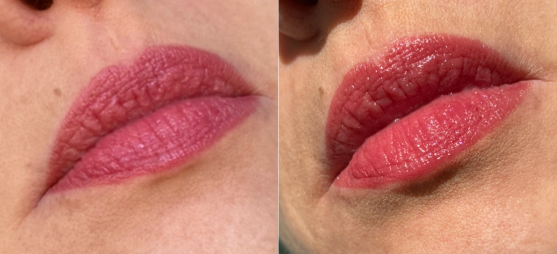 Arive Makeup Увлажняющая помада Balm Lipstick в трех оттенке 09 — Wine & Dine. Свотчи
