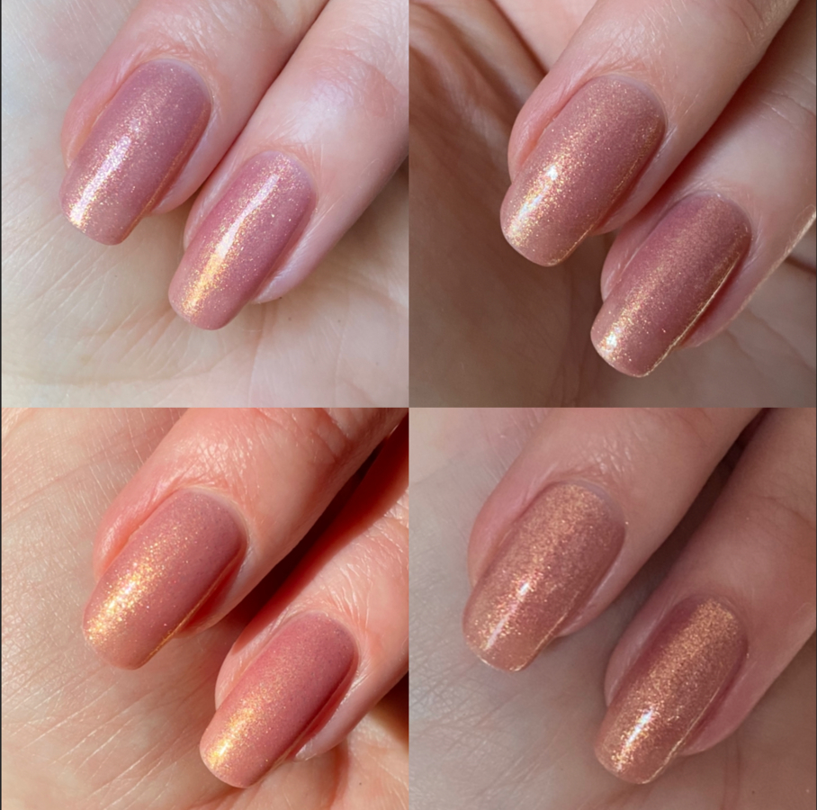 Лаки для ногтей от Nabyo в оттенках "Далёкий мираж" свотчи