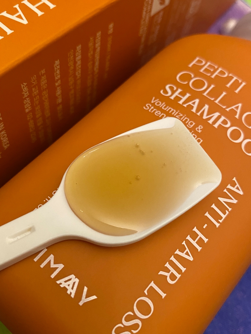 Trimay Шампунь против выпадения волос с пептидами и коллагеном Pepti Collagen Anti-Hair Loss Shampoo свотчи