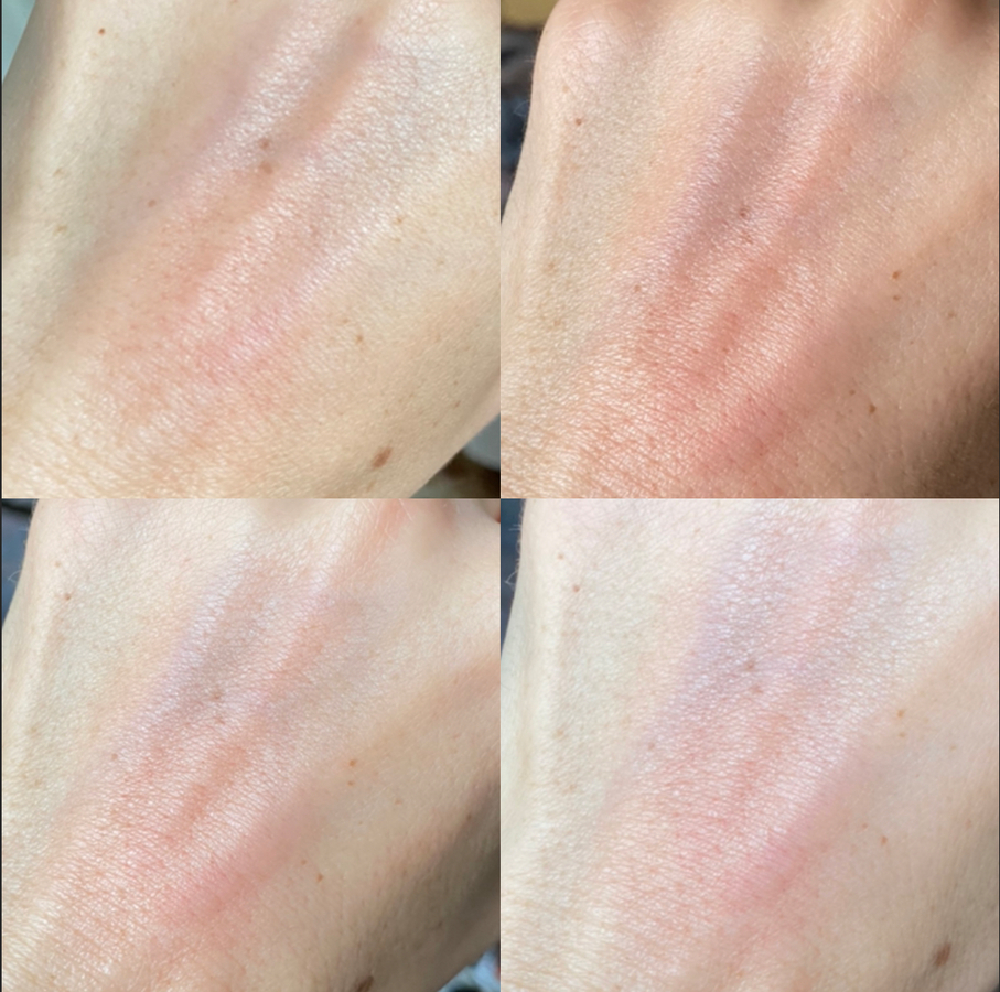Funky Monkey Румяна для лица в стике Chill cheek в оттенке 04 свотчи при разном освещении