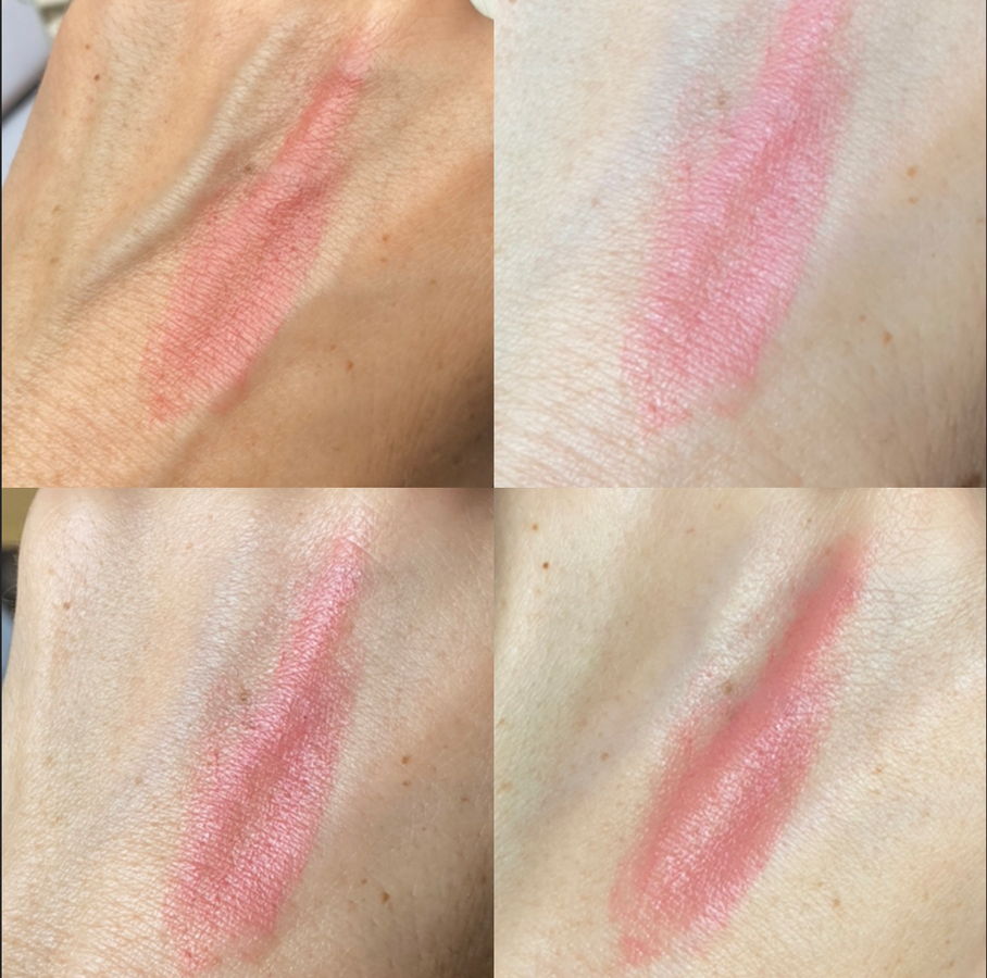 Funky Monkey Румяна для лица в стике Chill cheek в оттенке 04 свотчи при разном освещении