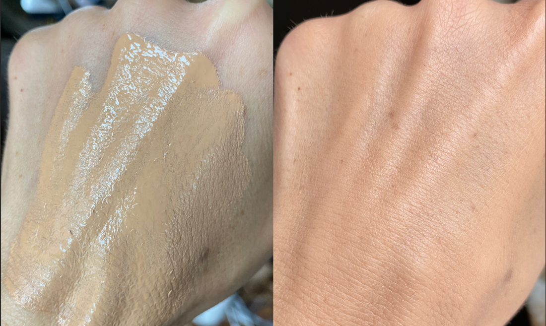Свотчи Influence Beauty Ухаживающая тональная основа Adaptogen Skin Caring Foundation оттенок 04