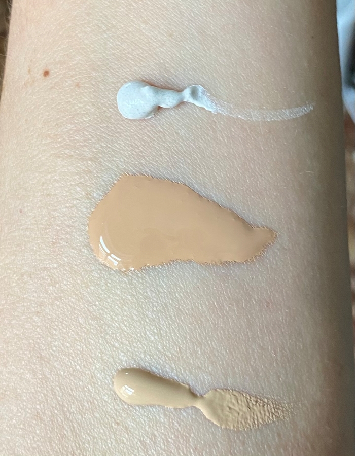 Свотчи Influence Beauty : CC-Cream Skin Transformer, Adaptogen Skin Caring Foundation, Solaris Foundation