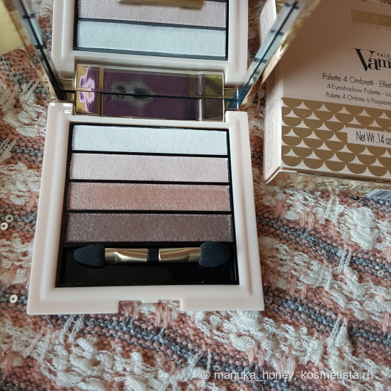 Часть весенней коллекции Pupa Pink Muse: хайлайтер Pink Muse Cream Highlighter 001, тени Vamp 4-Eyeshadow Palette 005 и помада Miss Pupa 108