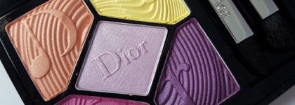 Часть весенней коллекции Dior Glow Vibes Spring 2020: тени 5 Couleurs Eyeshadow Palette 167 Pink Vibration и масло для губ Lip Glow Oil 006 Berry