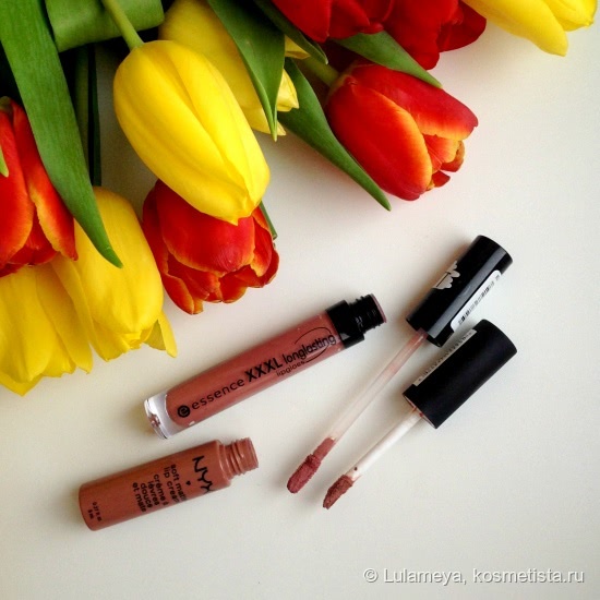 Блеск для губ Essence Xxxl longlasting lipgloss matt effect. Сравнение со знаменитой кремовой помадой Nyx Soft Matte Lip Cream