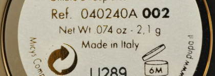 Новинка, купленная случайно – Pupa 3D metal eyeshadow Material luxury в оттенке 002   